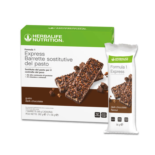 Barrette Sostitutive del pasto Formula 1 Express Gusto Dark Chocolate, 7x56g